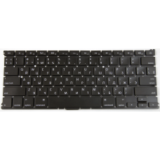 Клавиатура для ноутбука Apple MacBook Air 13" A1369 чёрная с подсветкой, плоский Enter